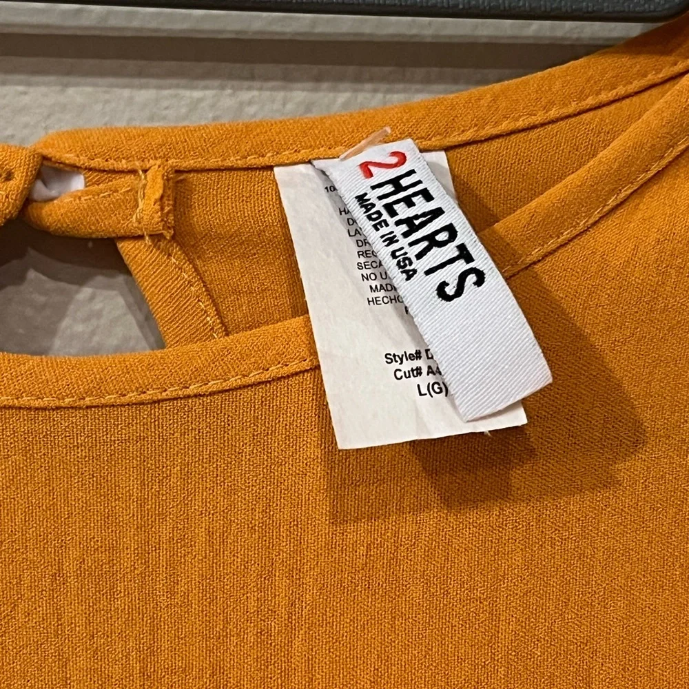 NWT Mustard colored babydoll dress with pockets comfy - Picture 4 of 7